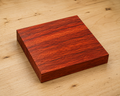Padauk turning blank, 5 x 5 x 15/16 inch kiln-dried hardwood block