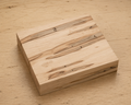 Ambrosia Maple turning blank, 5 x 5 x 15/16 inch kiln-dried hardwood block