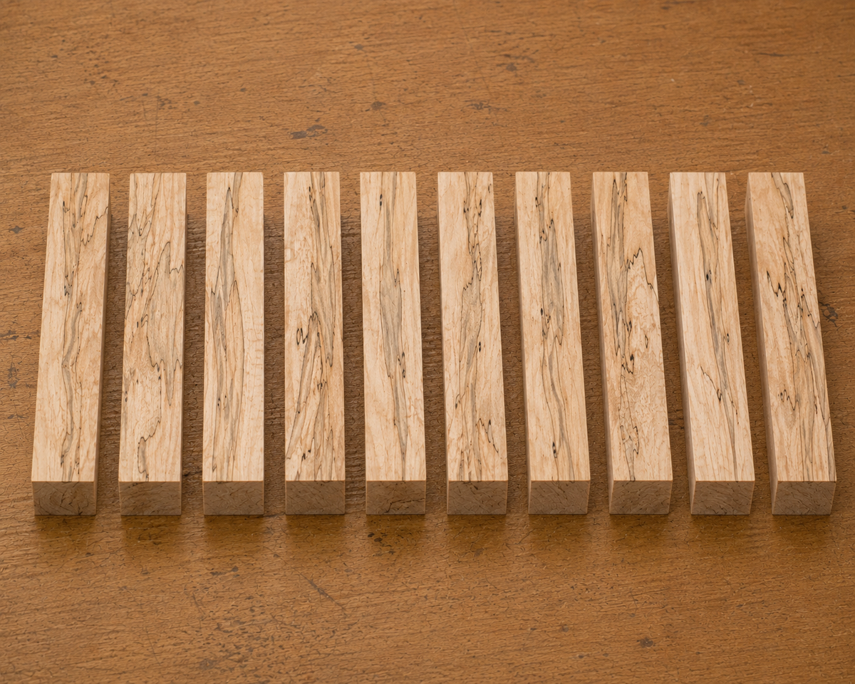 Ambrosia Maple pen blank, kiln-dried hardwood, additional view