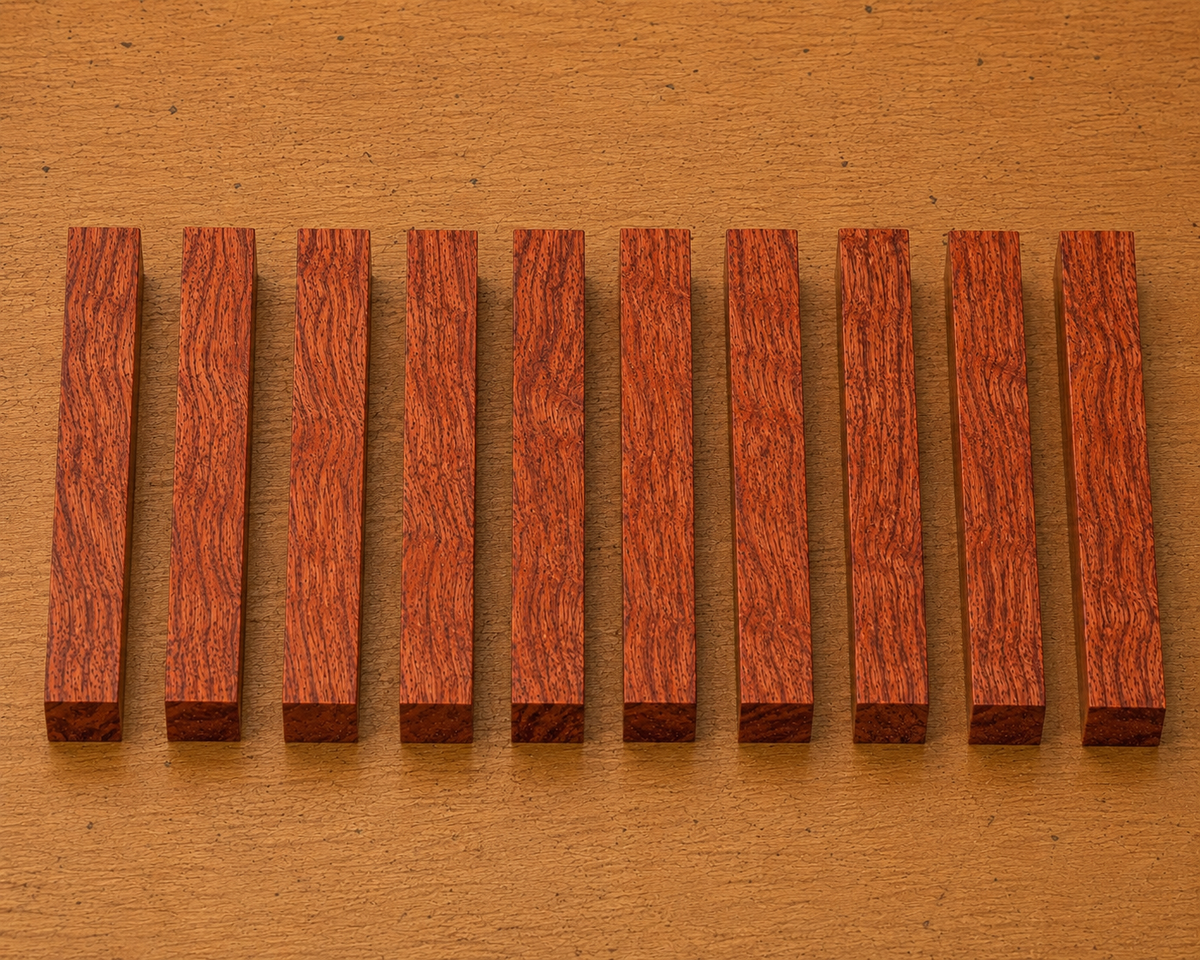 Bubinga pen blank, kiln-dried hardwood, additional view