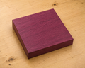 Purpleheart turning blank, 5 x 5 x 15/16 inch kiln-dried hardwood block