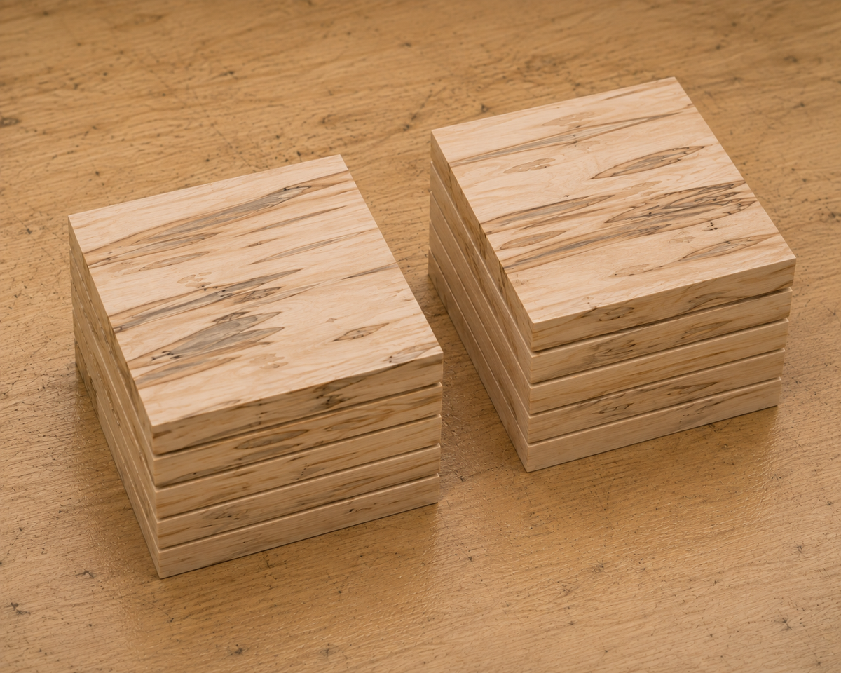 Ambrosia Maple turning blank, kiln-dried hardwood, additional view