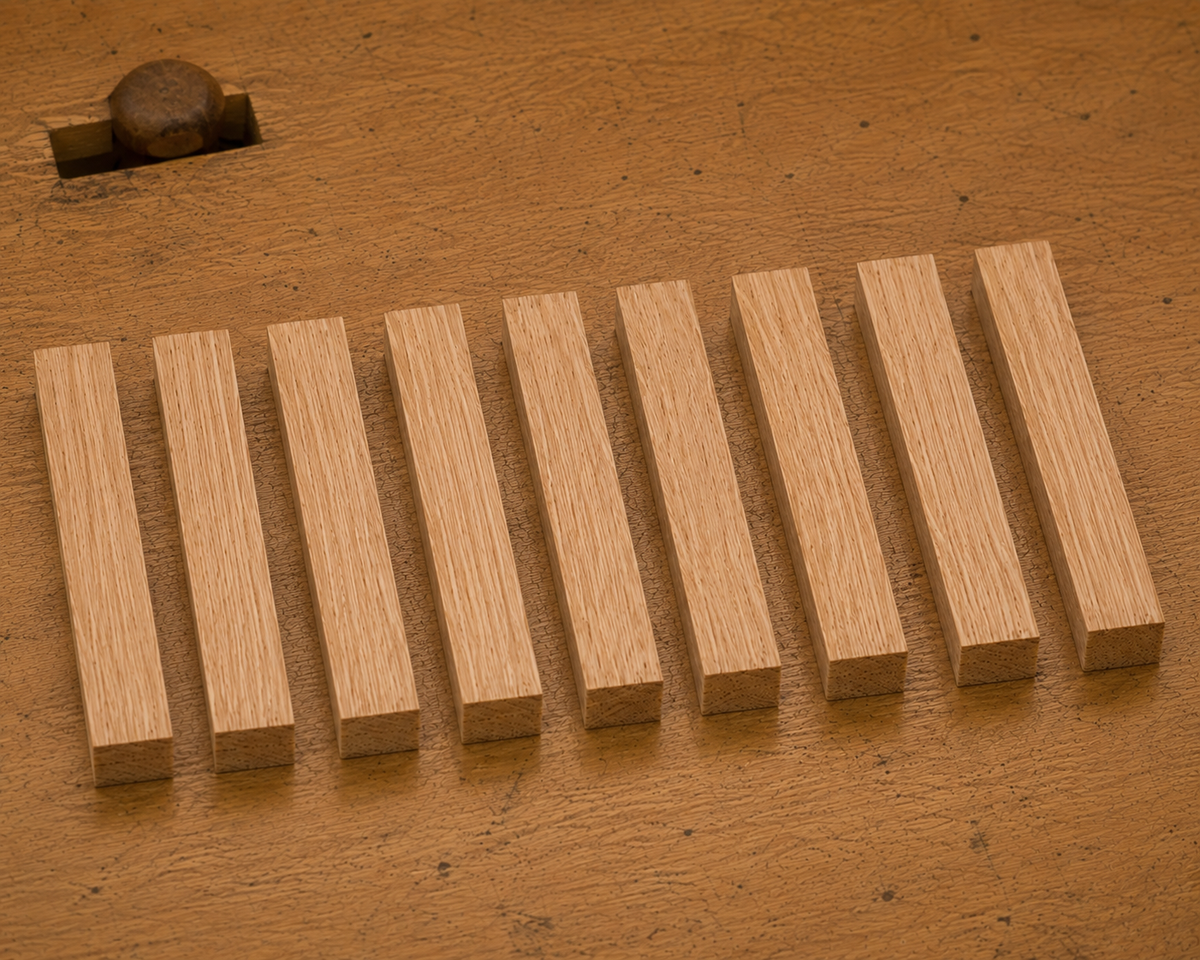 Red Oak pen blank, kiln-dried hardwood, additional view