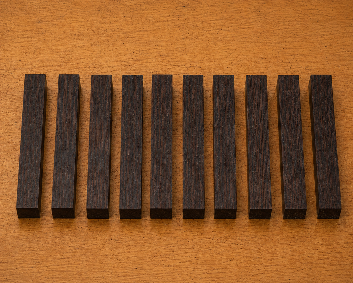 Wenge pen blank, kiln-dried hardwood, additional view