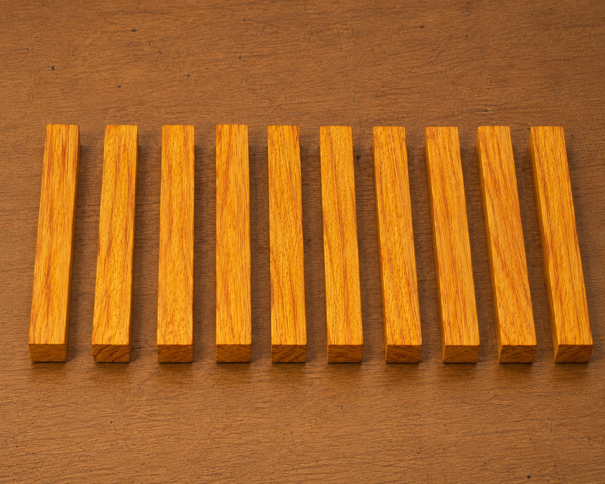 Yellow Canary pen blank, kiln-dried hardwood, additional view
